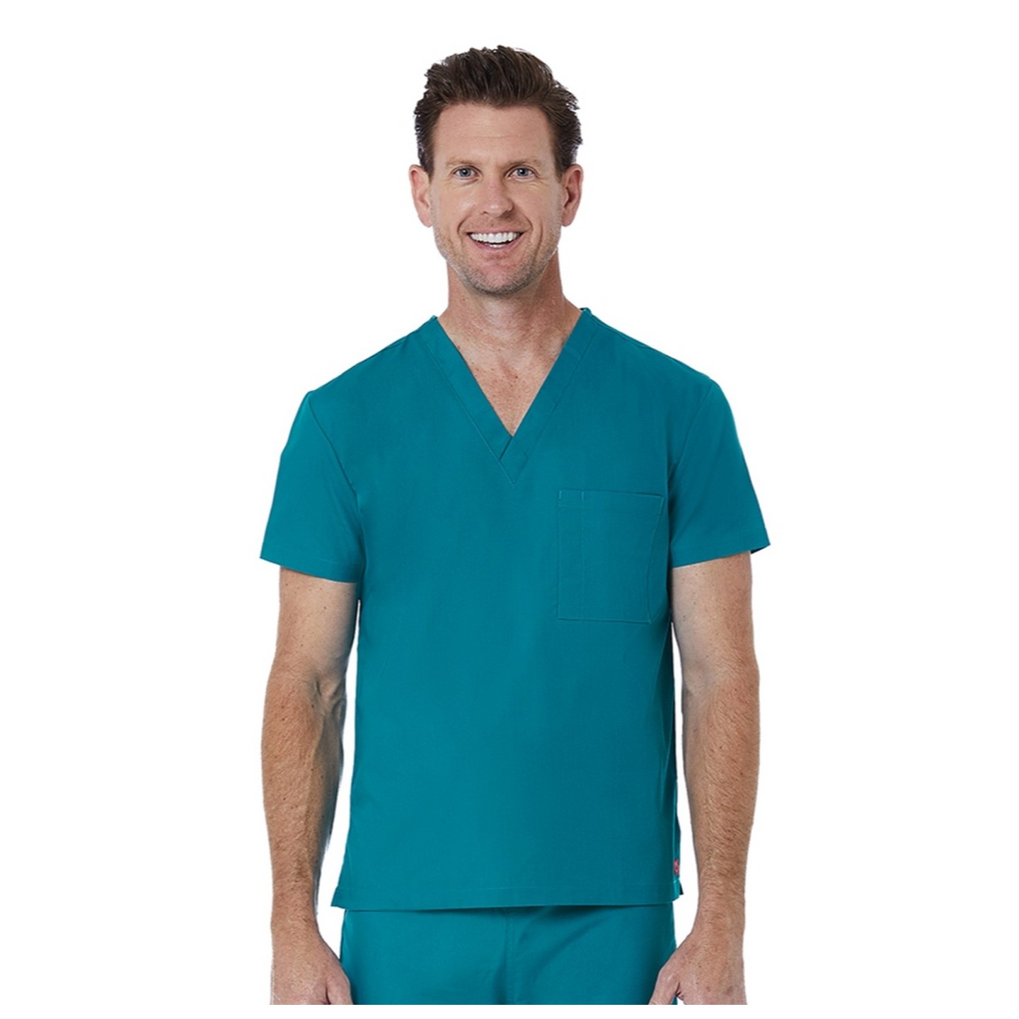 1706 Red Panda Unisex V-Neck Top by Maevn (Men's View)