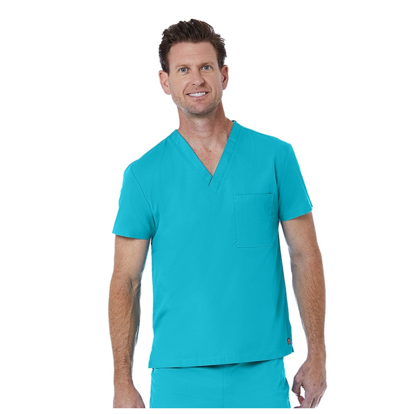 1706 Red Panda Unisex V-Neck Top by Maevn (Men's View)