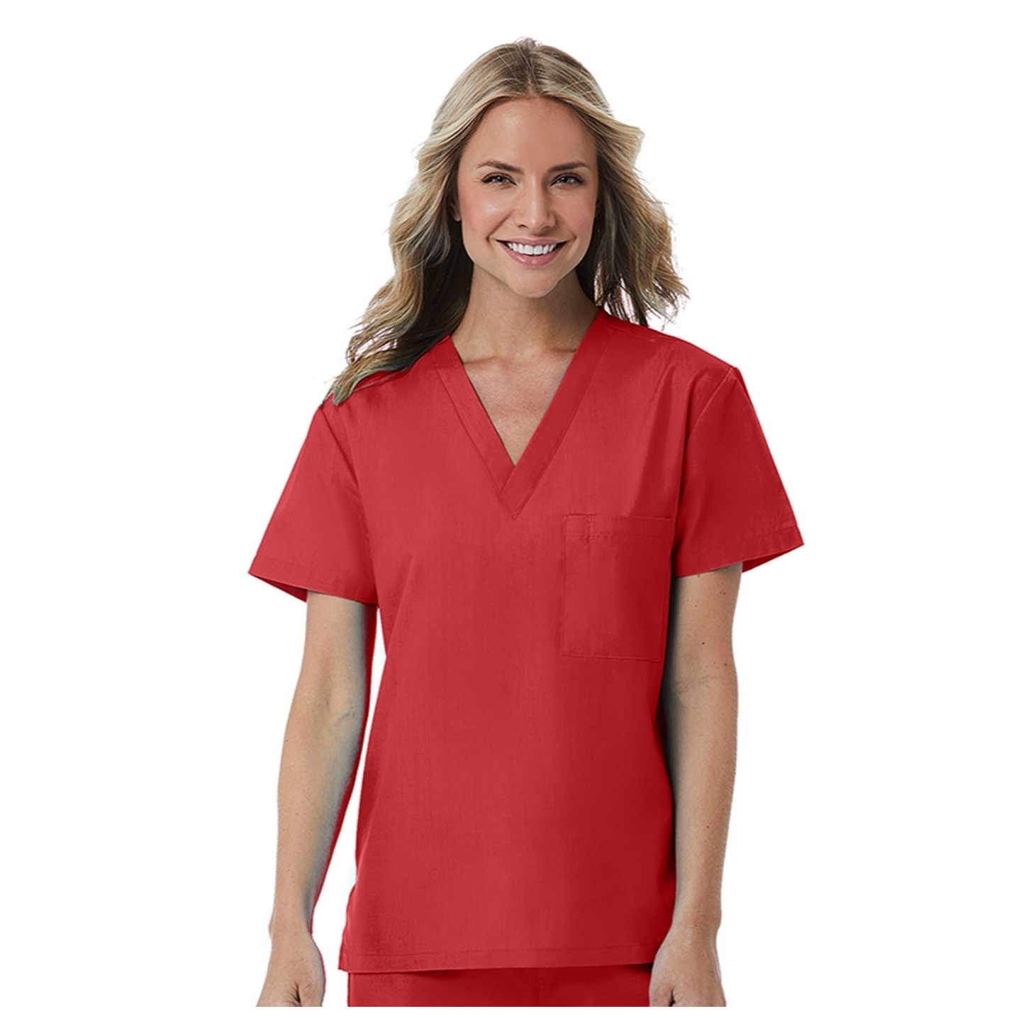 1706 Red Panda Unisex V-Neck Top by Maevn (Women's View)