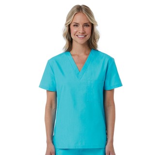 1706 Red Panda Unisex V-Neck Top by Maevn (Women's View)