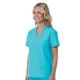 1706 Red Panda Unisex V-Neck Top by Maevn (Women's View)