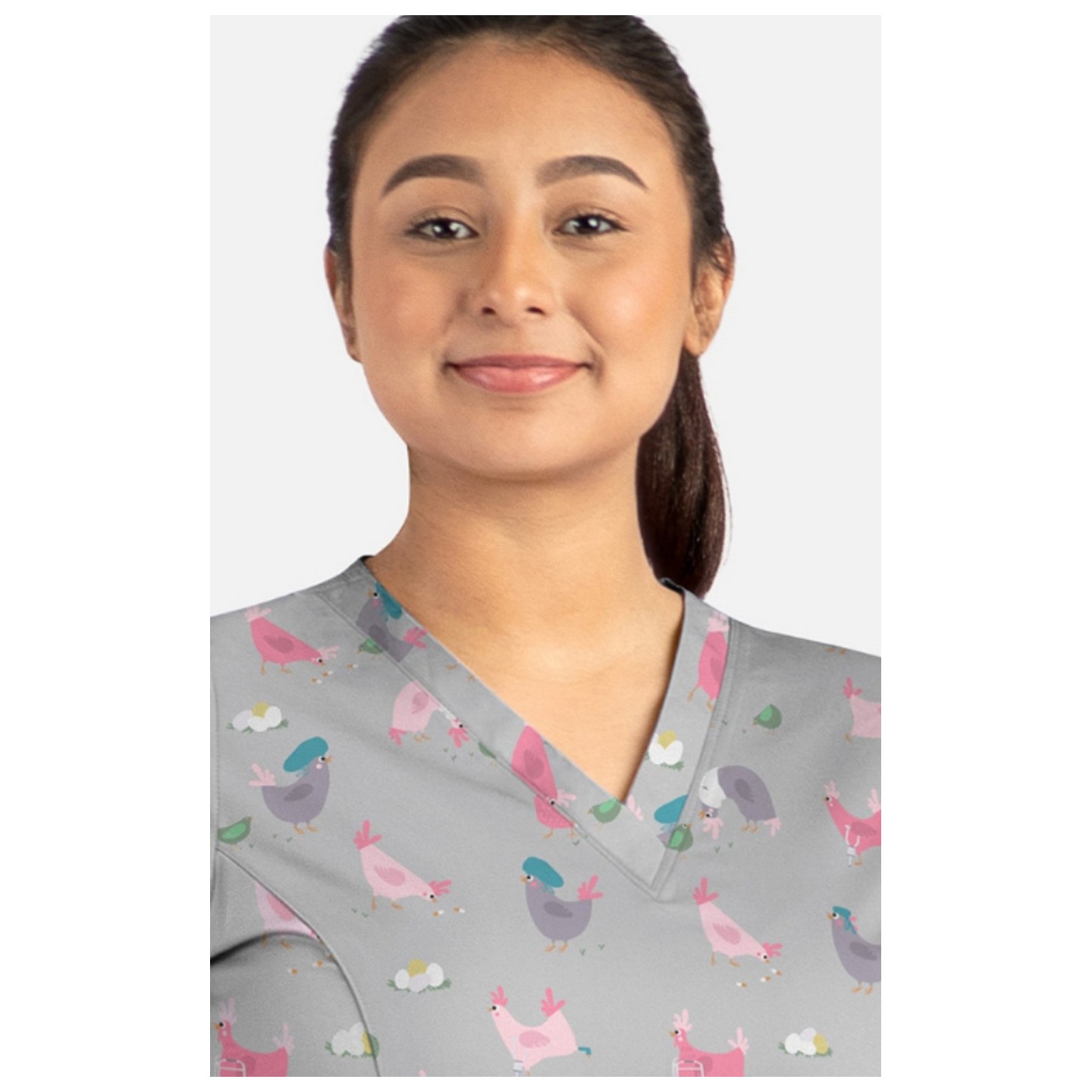 1767 Maevn V-Neck Print Top - Hot Chicks