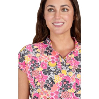 1093PR koi Basics Ari Split Neck Print Top - Susani Floral