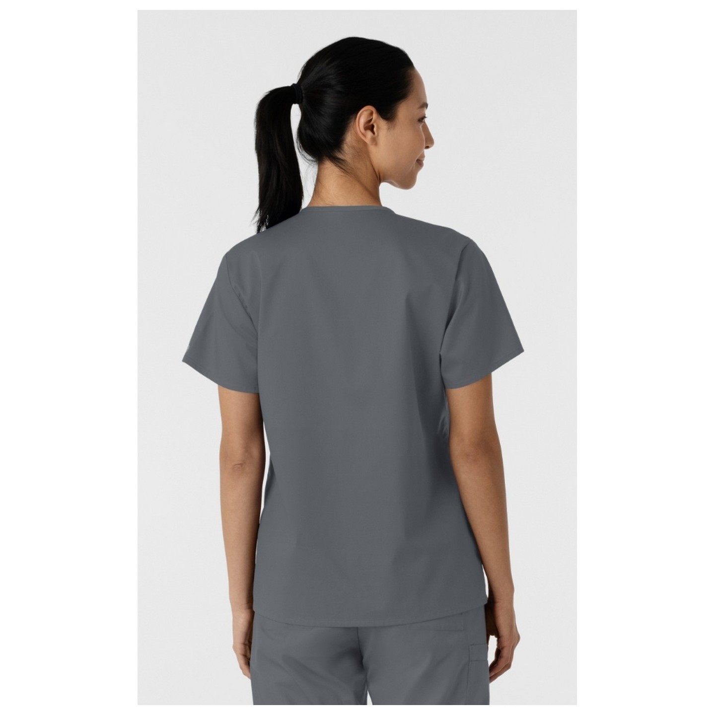 106 WORK Curved V-Neck 3 Pocket Scrub Top by WINK