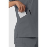 106 WORK Curved V-Neck 3 Pocket Scrub Top by WINK