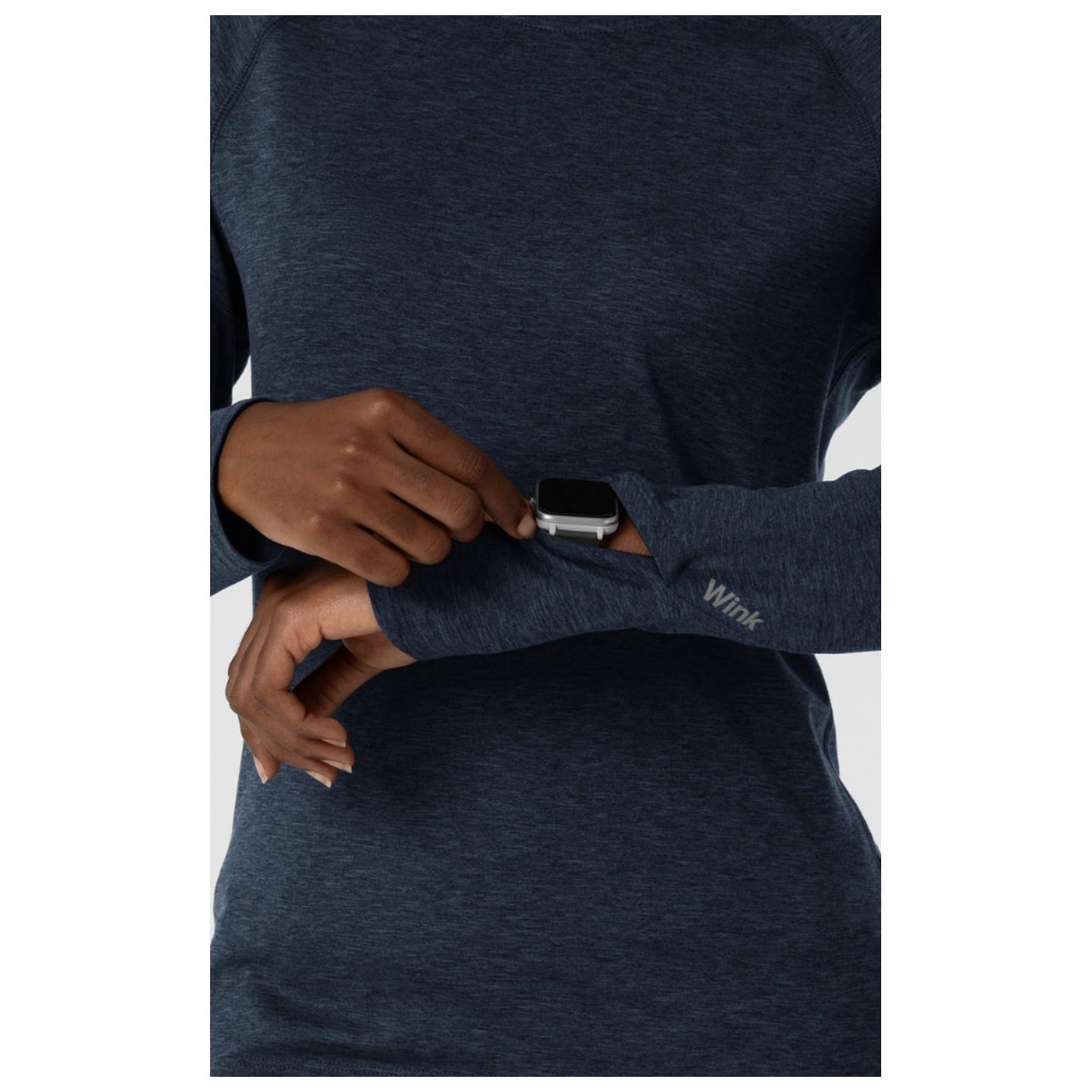 2139 Layers Long Sleeve Underscrub Top with Watch Windows by WINK