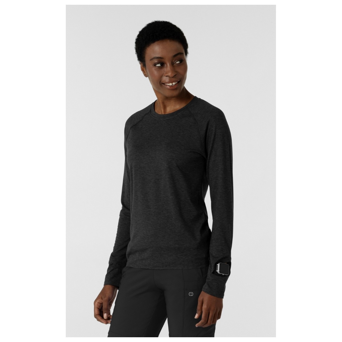 2139 Layers Long Sleeve Underscrub Top with Watch Windows by WINK