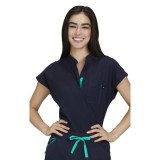 1131 Solis Catrin 2 Pocket Zipper Neck Top by koi