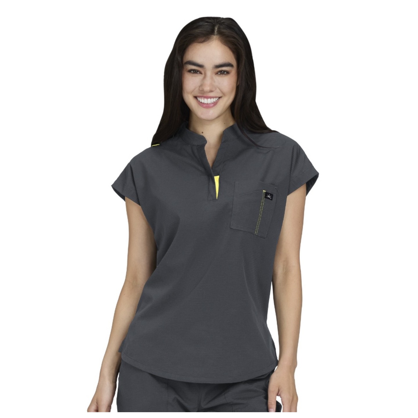 1131 Solis Catrin 2 Pocket Zipper Neck Top by koi