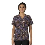 C13314 Carhartt Force Cross-Flex Women's Oversize V-Neck Print Top - Mini Floral