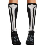 Men's Print Support Bad To The Bone Graduated Medium Support Compression Socks by Cherokee