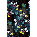 TF788 Tooniforms Men's Print 2 Pocket V-Neck Top by Cherokee Uniforms - Digital Mickey