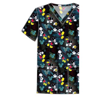TF788 Tooniforms Haut Imprimer pour Hommes avec 2 Poches par Cherokee Uniforms - Digital Mickey