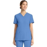 CK832 Achieve 2 Pocket Classic V-Neck Top by Cherokee