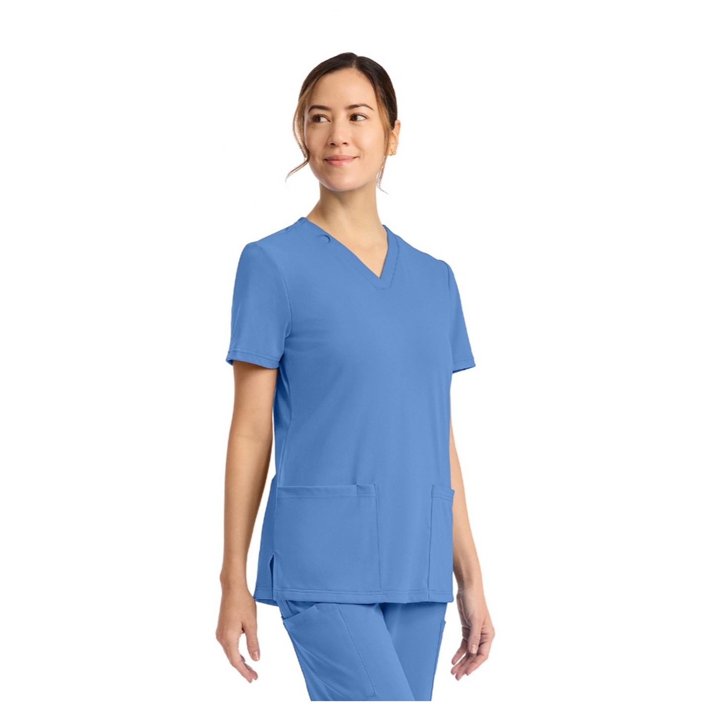 CK832 Achieve 2 Pocket Classic V-Neck Top by Cherokee