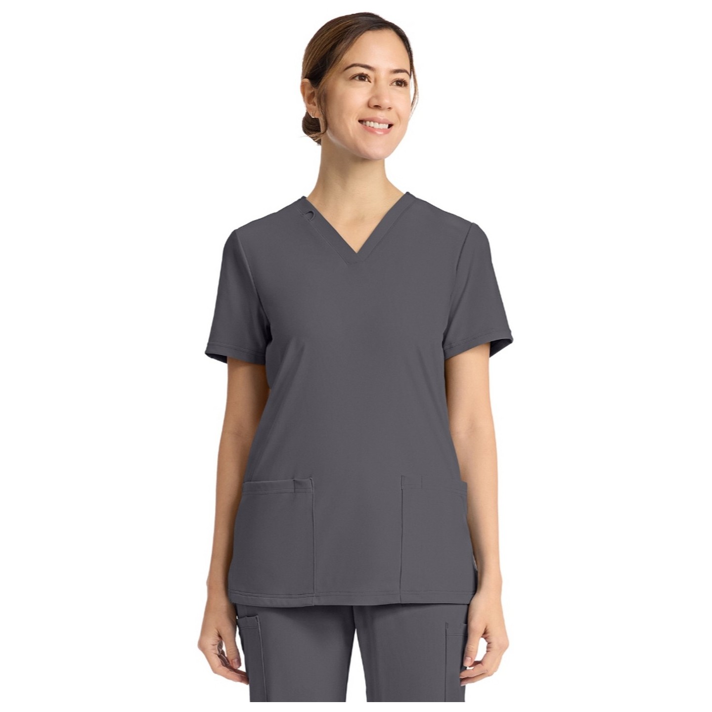 CK832 Achieve 2 Pocket Classic V-Neck Top by Cherokee