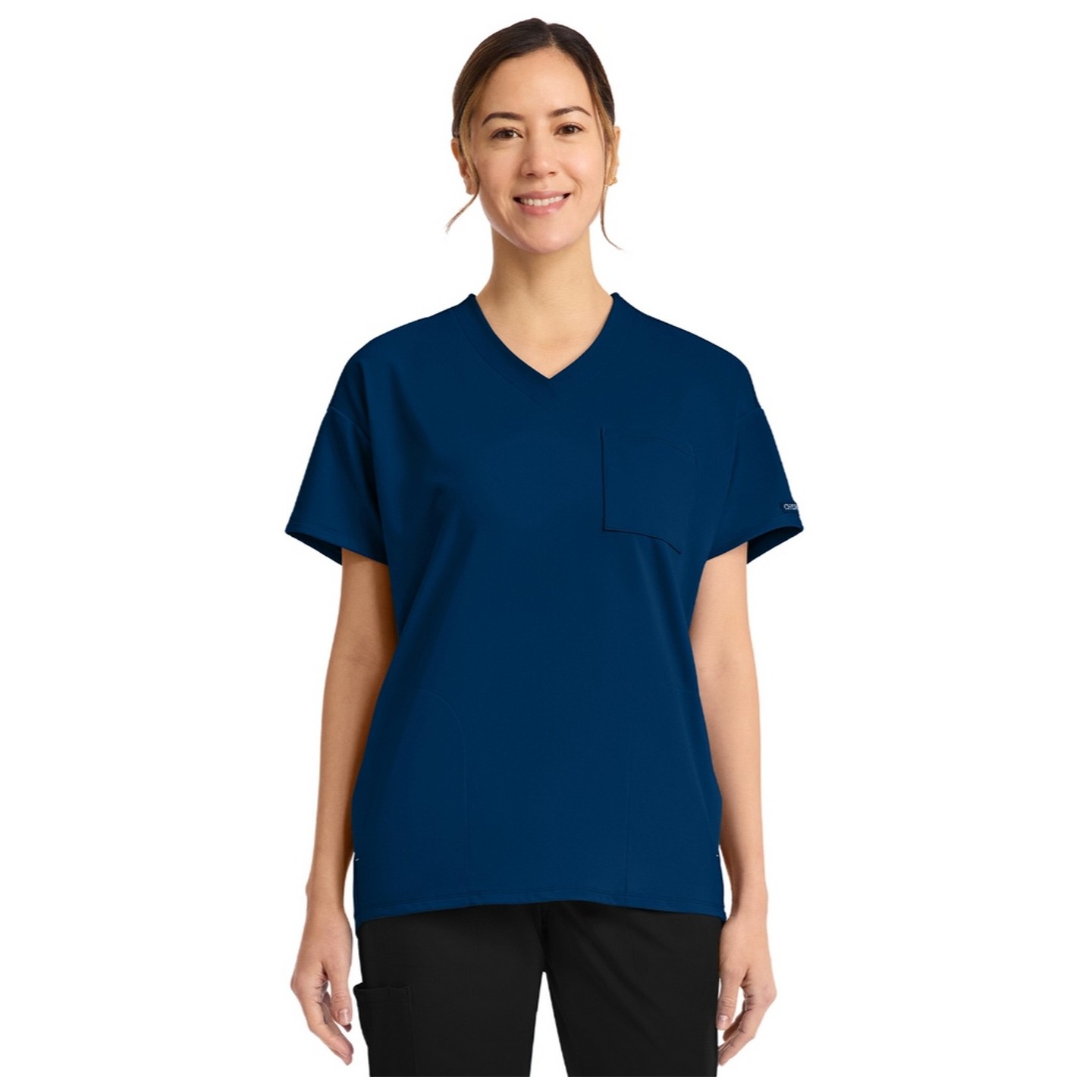 CK863 Achieve Tunic V-Neck Top with 3 Pocket by Cherokee