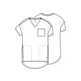 CK863 Achieve Tunic V-Neck Top with 3 Pocket by Cherokee