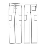 CK096 Achieve Straight Leg Cargo Pant by Cherokee