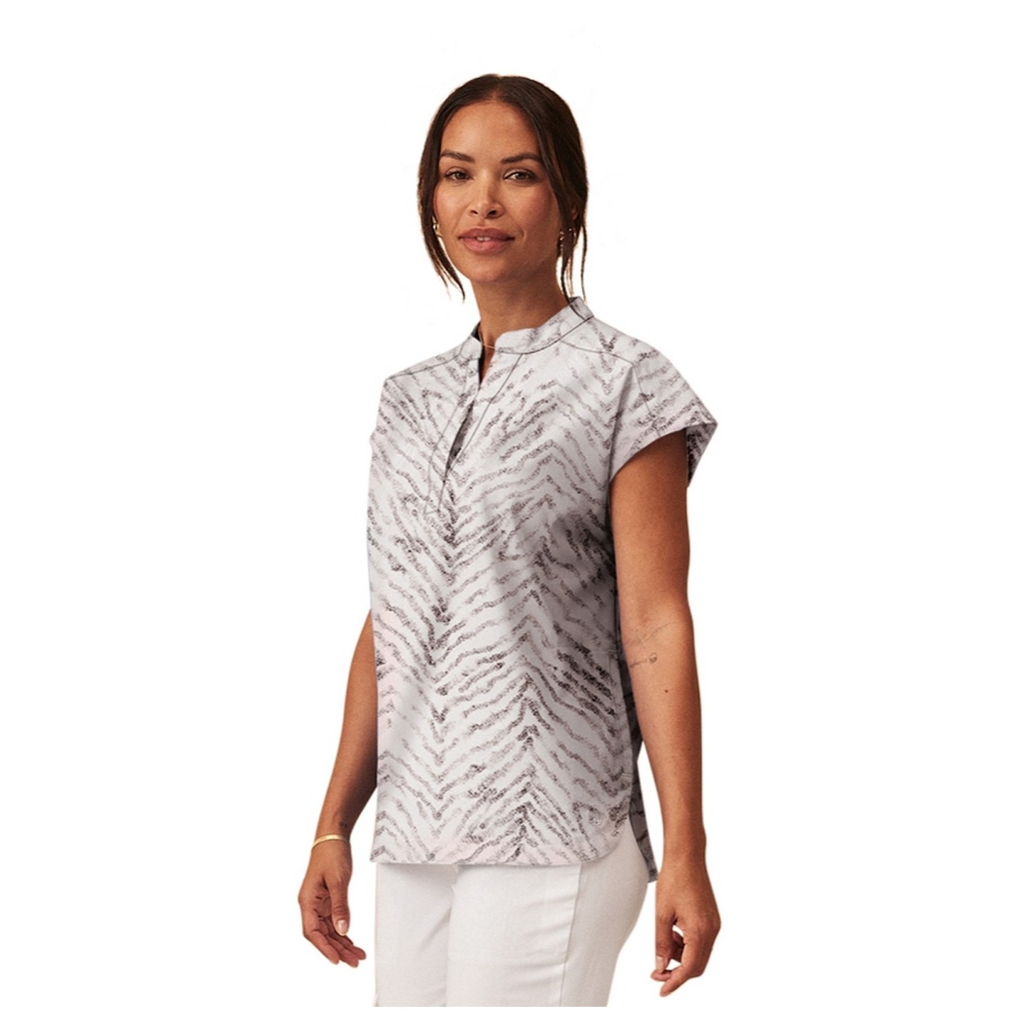 HH912 Healing Hands Purple Label Journey Print Top - Nature's Reflection