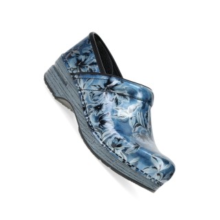 Professional Blue Vine Patent Leather Clog by Dansko - Women's