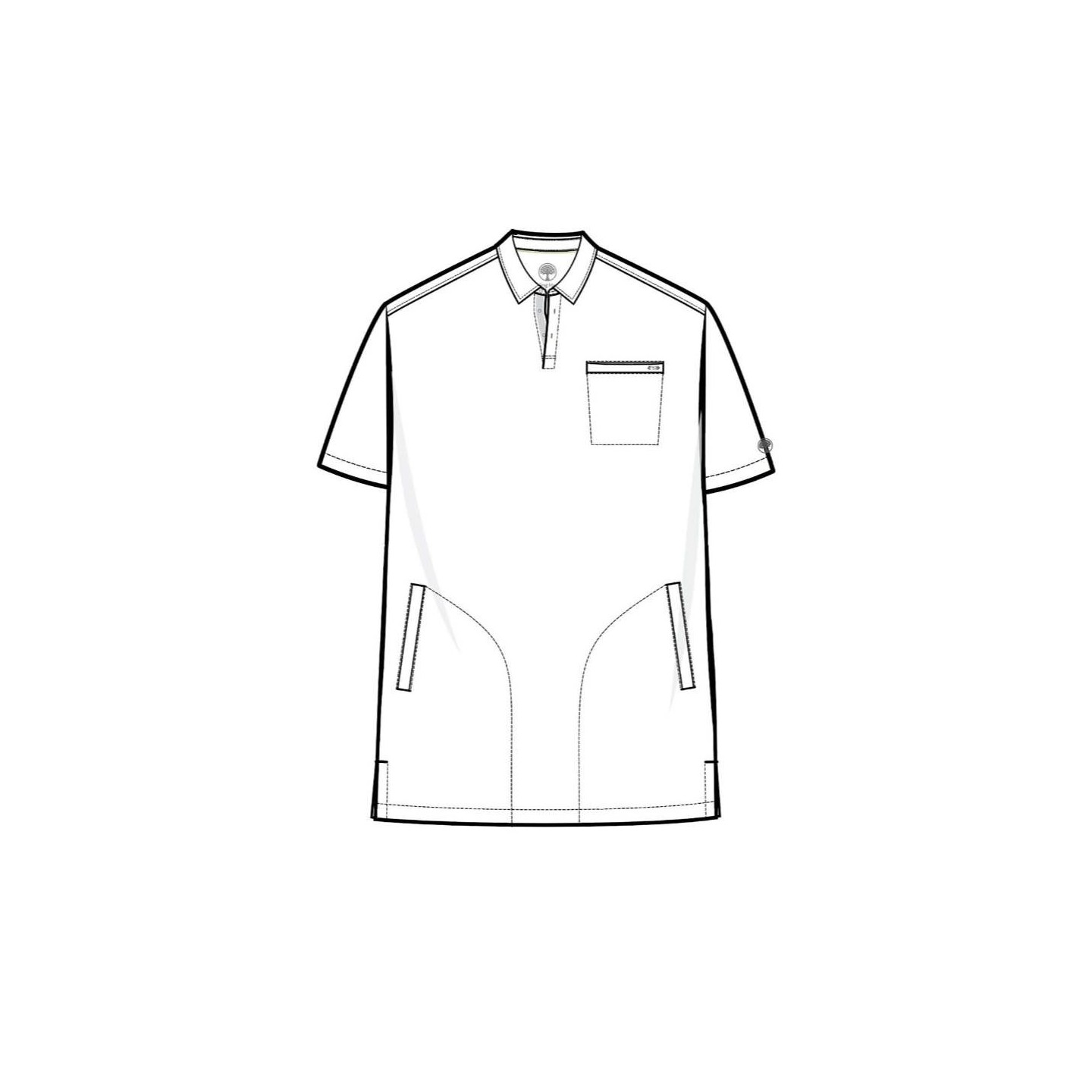 HH759 Quest Men's 3-Pocket Polo Collar Scrub Top by Healing Hands