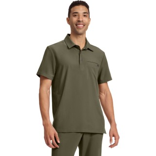 HH759 Quest Men's 3-Pocket Polo Collar Scrub Top by Healing Hands
