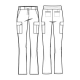 HH150 Quest Flare Leg 6 Pocket Cargo Pant by Healing Hands