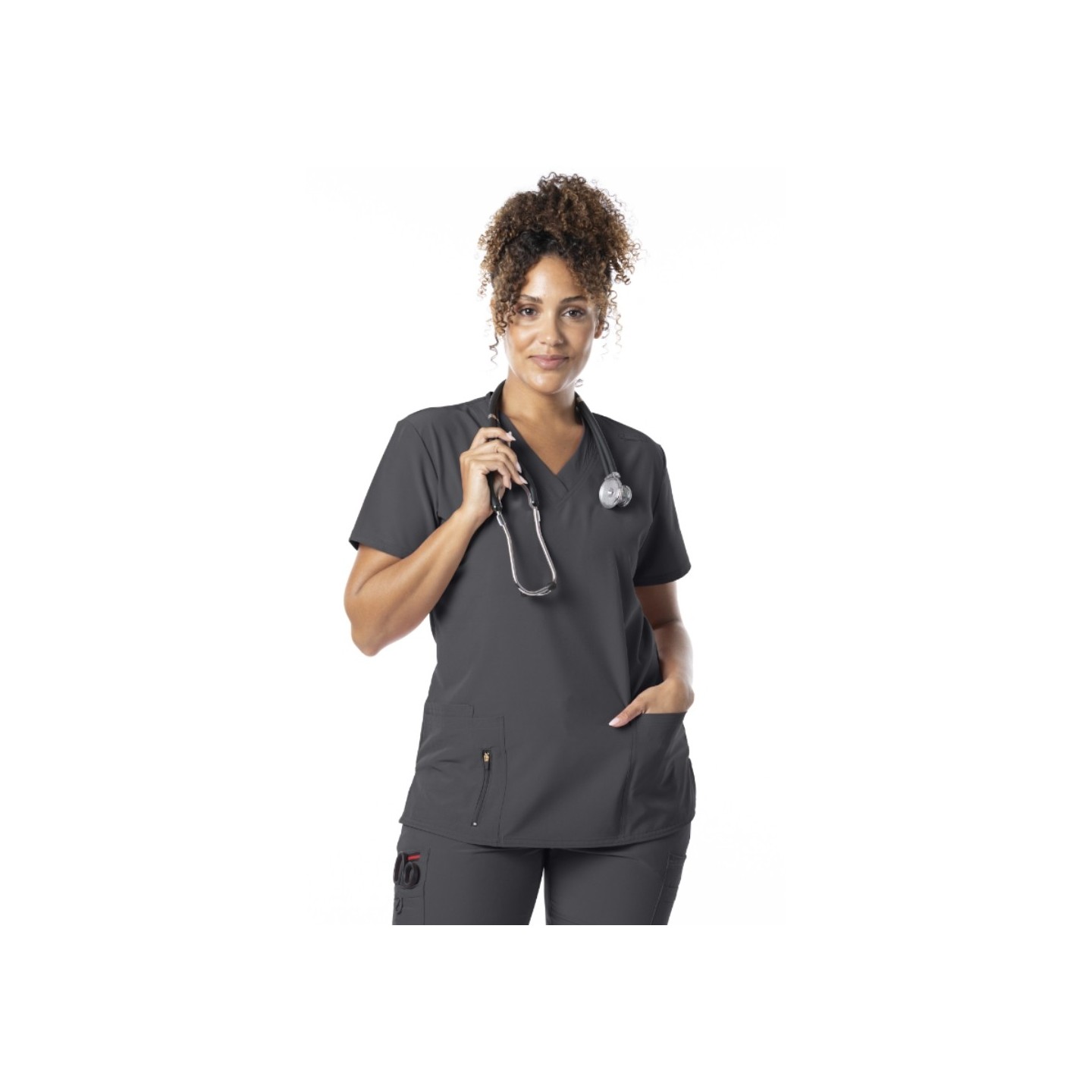 62-4200 FUBU Performance V-Neck 5 Pocket Top by Green Town