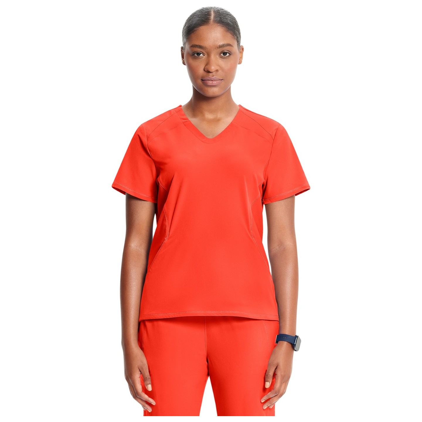 IN620A GNR8 Contemporary V-Neck Top with Kangaroo Pocket by Infinity