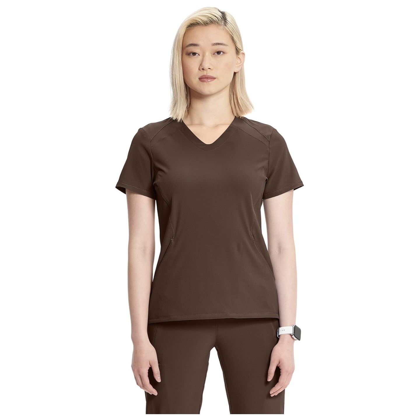 IN620A GNR8 Contemporary V-Neck Top with Kangaroo Pocket by Infinity