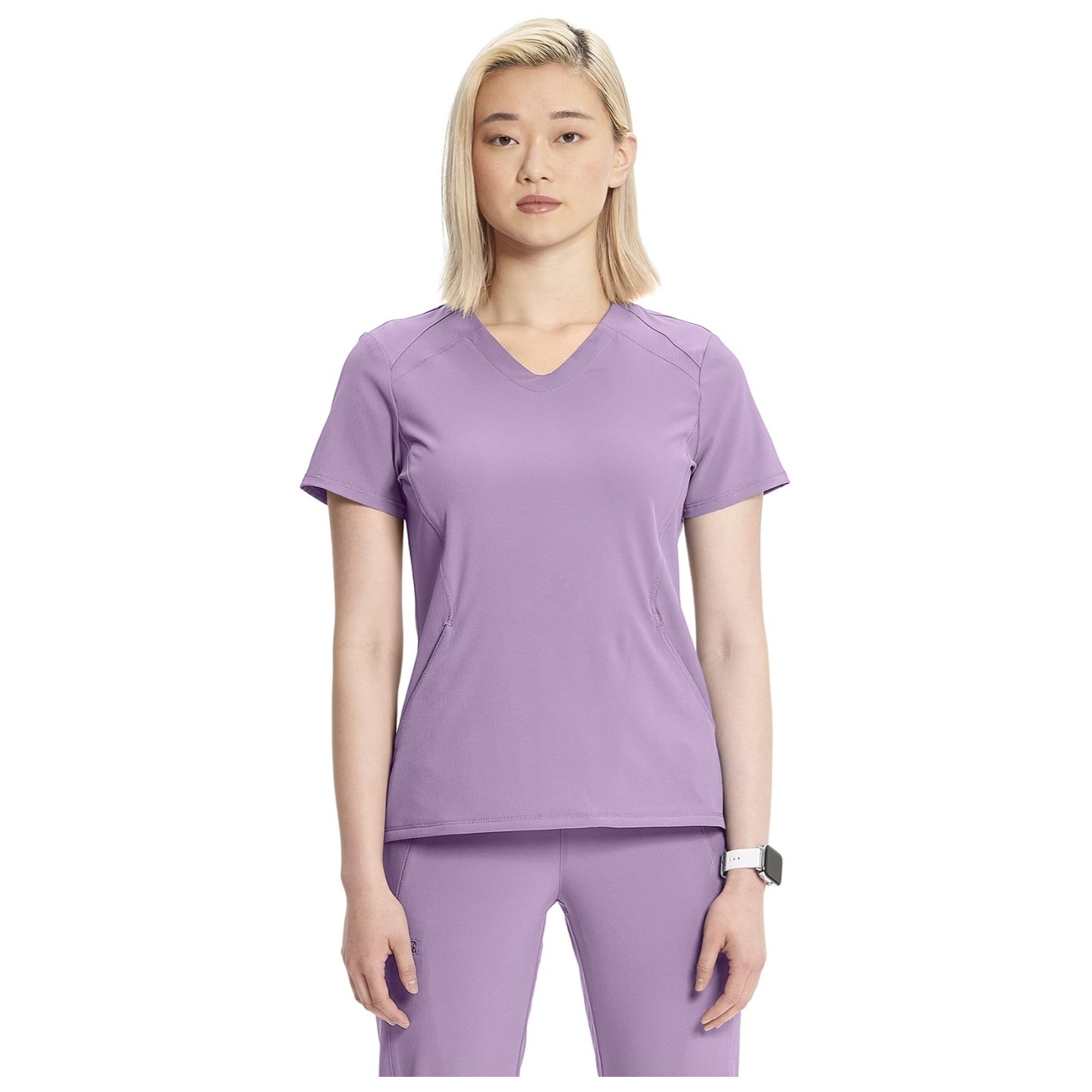 IN620A GNR8 Contemporary V-Neck Top with Kangaroo Pocket by Infinity