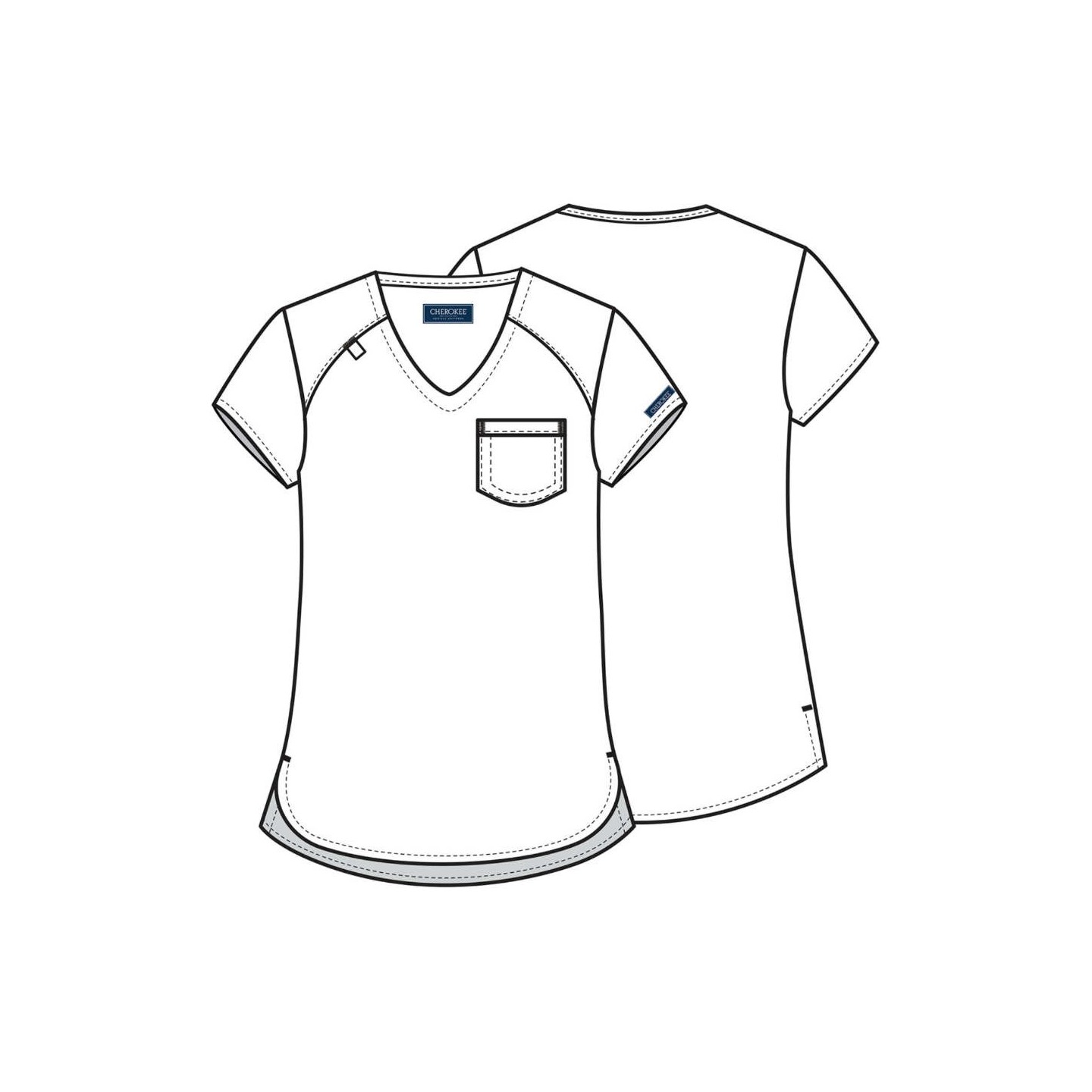 CK954A WW Originals Ultra Tuck-in V-Neck Top by Cherokee