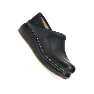 Platform Pro Black Burnished Nubuck Clog for Women by Dansko 