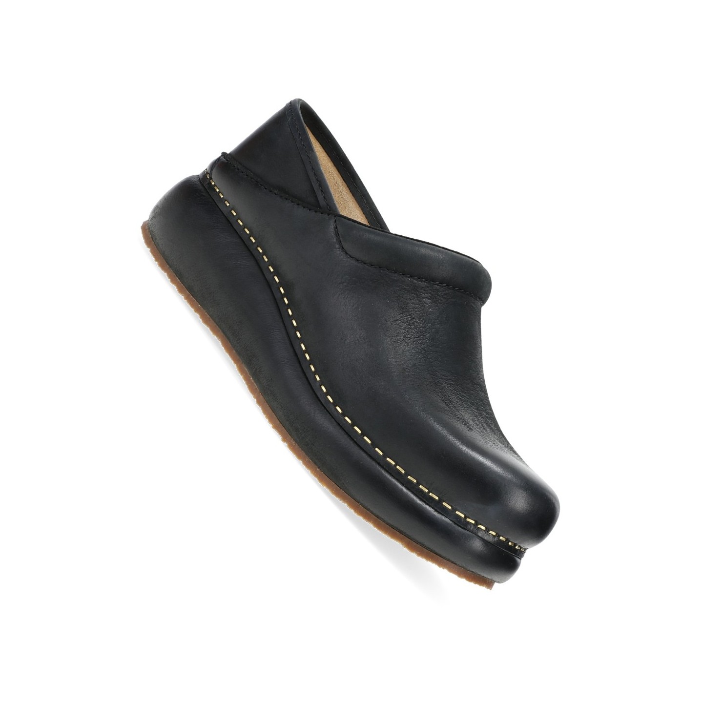 Platform Pro Black Burnished Nubuck Clog for Women by Dansko 