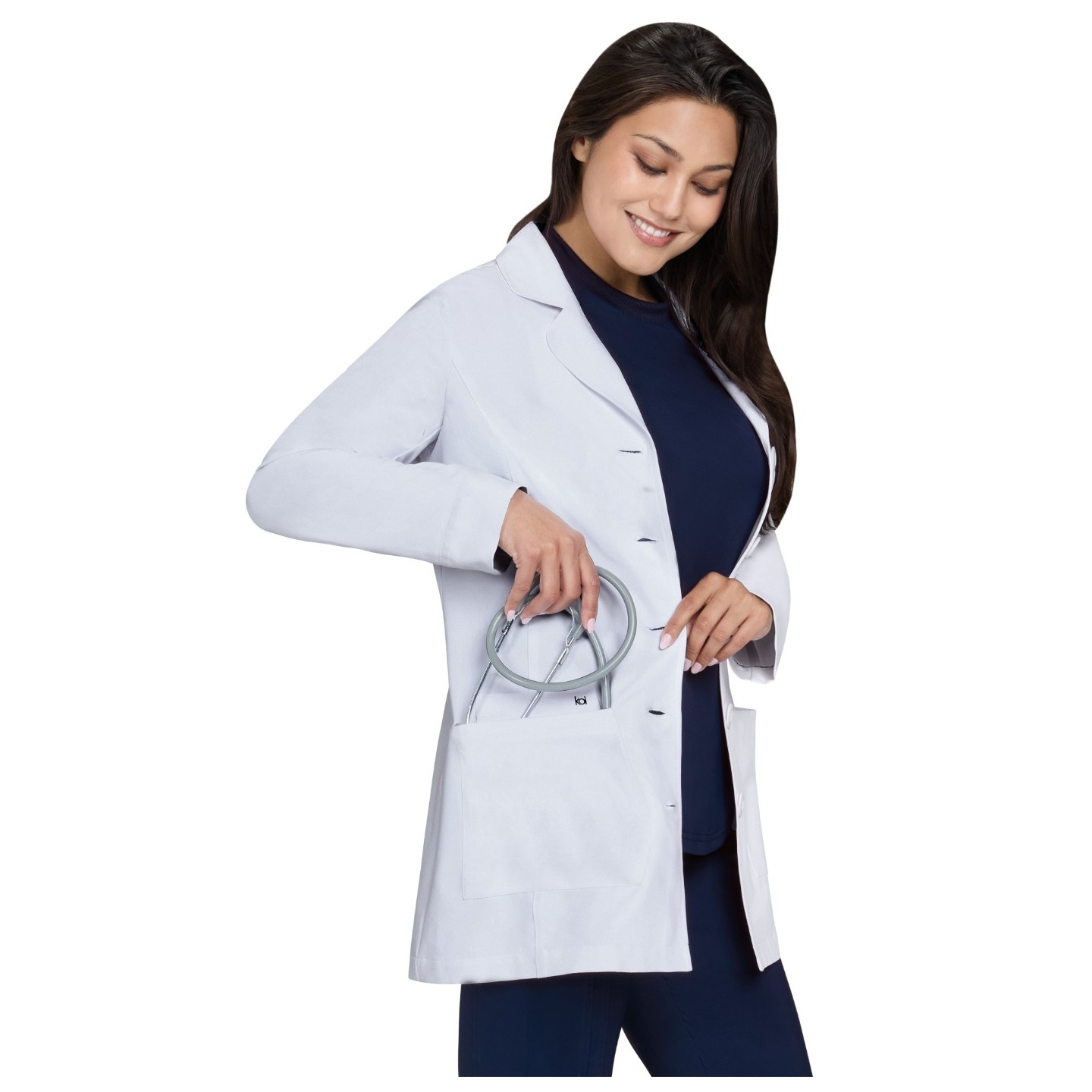 473 Essentials Connect 3 Pocket Water Repellant Lab Coat by koi