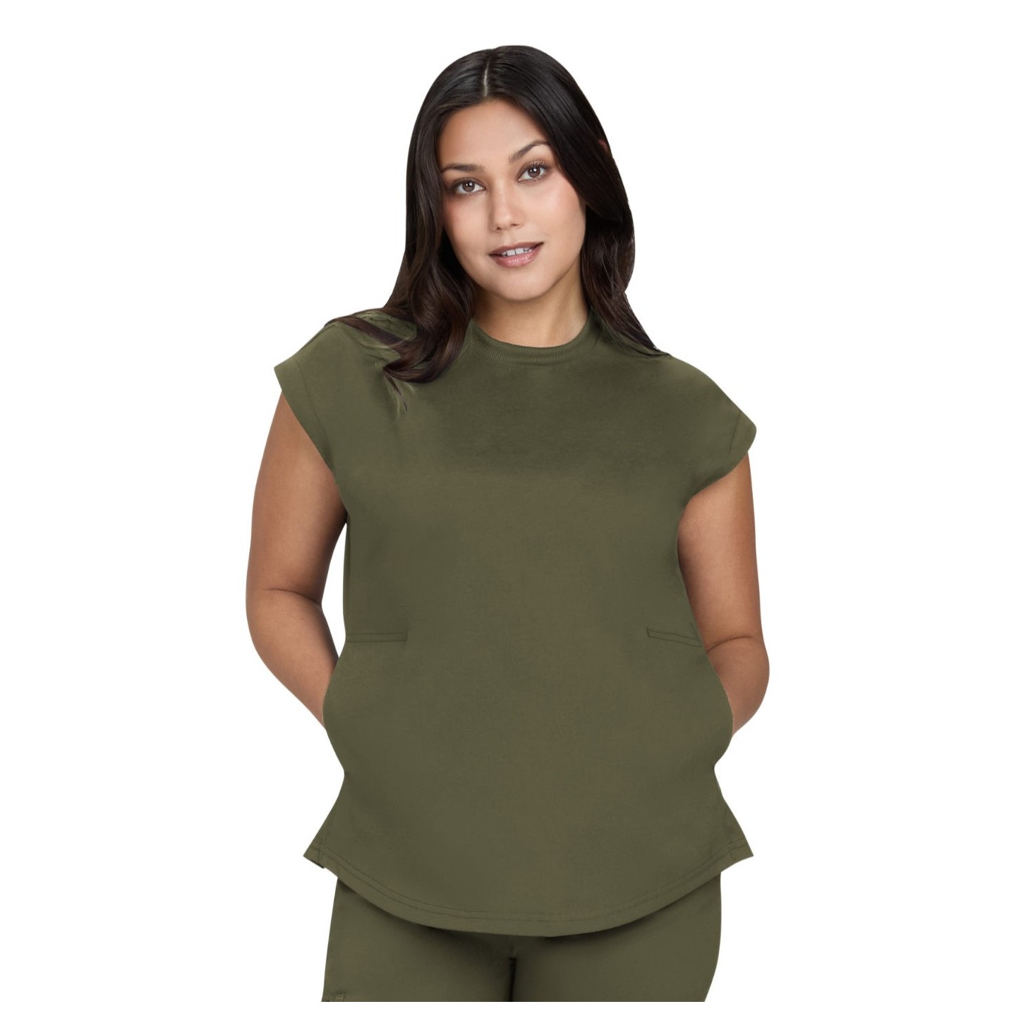 1137 Basics Kenley Crew Neck 2 Pocket Top by koi