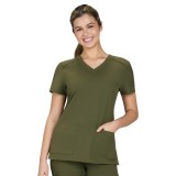 C101 Cureology Cardi Modern 2 Pocket V-Neck Top by koi