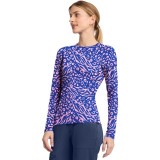 MC699 Med Couture Printed Long Sleeve Underscrub Tee - Two Tone Skin