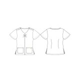 1121 Planet koi Enik 2 Pocket Stretch Top by koi