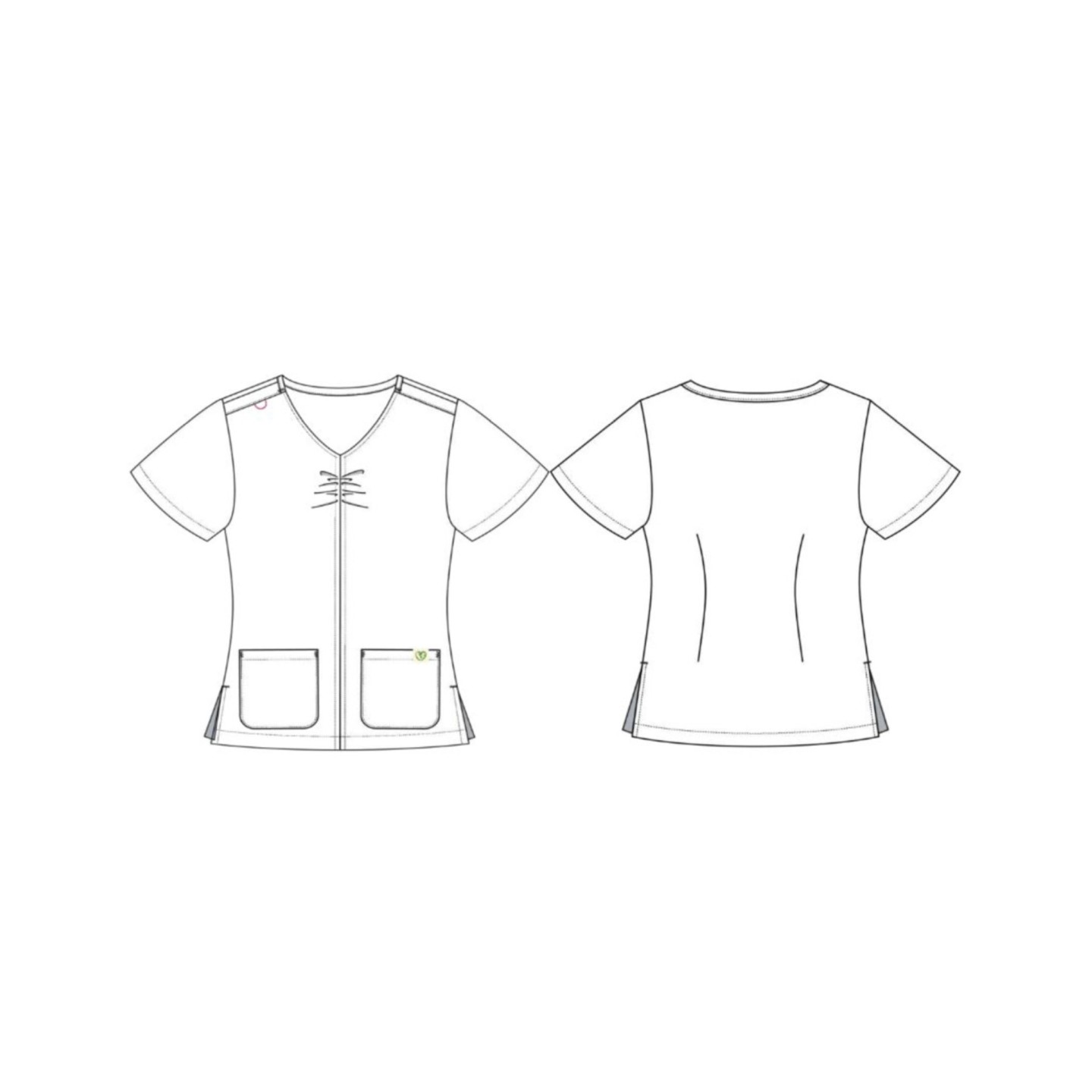 1121 Planet koi Enik 2 Pocket Stretch Top by koi