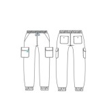 783 Planet koi Terra 6 Pocket Jogger Scrub Pant