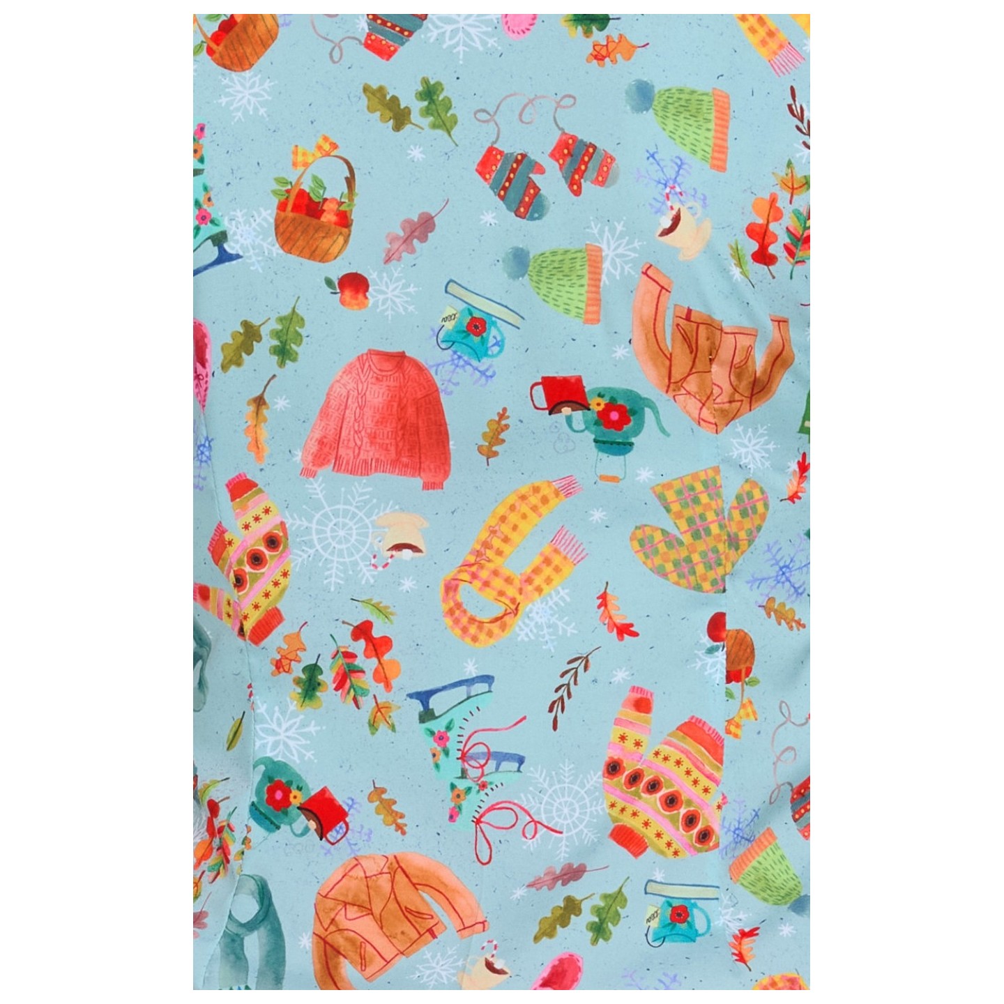 384PRA koi Artist Series Leslie Print Top - Tis The Season