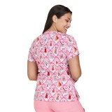 384PRA koi Artist Series Leslie Print Top - Ski Dogs