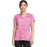 MC8564 Haut Imprimé à Col en V avec 2 Poches par Med Couture - In the Loop