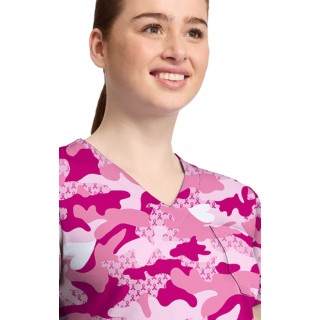 MC632 Haut Imprimé à Col en V par Med Couture - Fierce Fighter