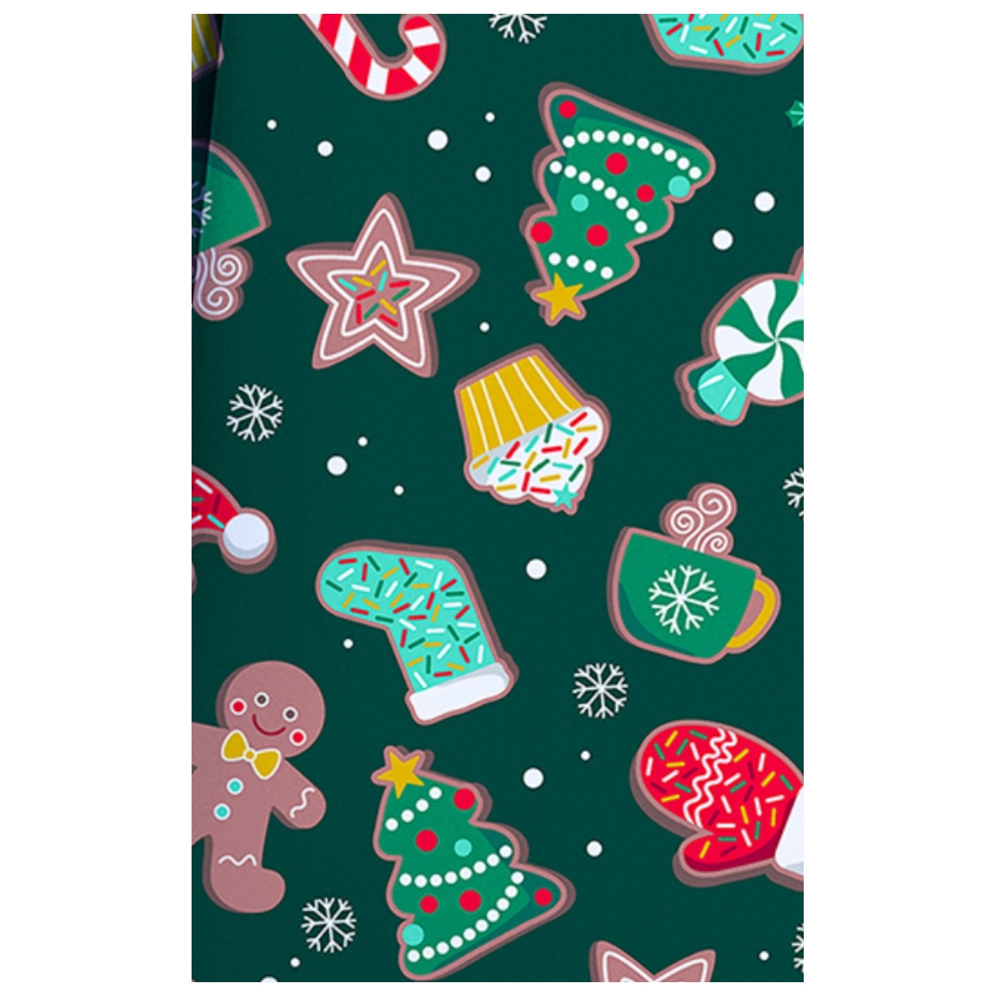 CK856 V-Neck 2 Pocket Print Top by Cherokee - Waiting for Santa