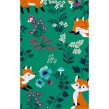 CK856 V-Neck 2 Pocket Print Top by Cherokee - Wild Fox