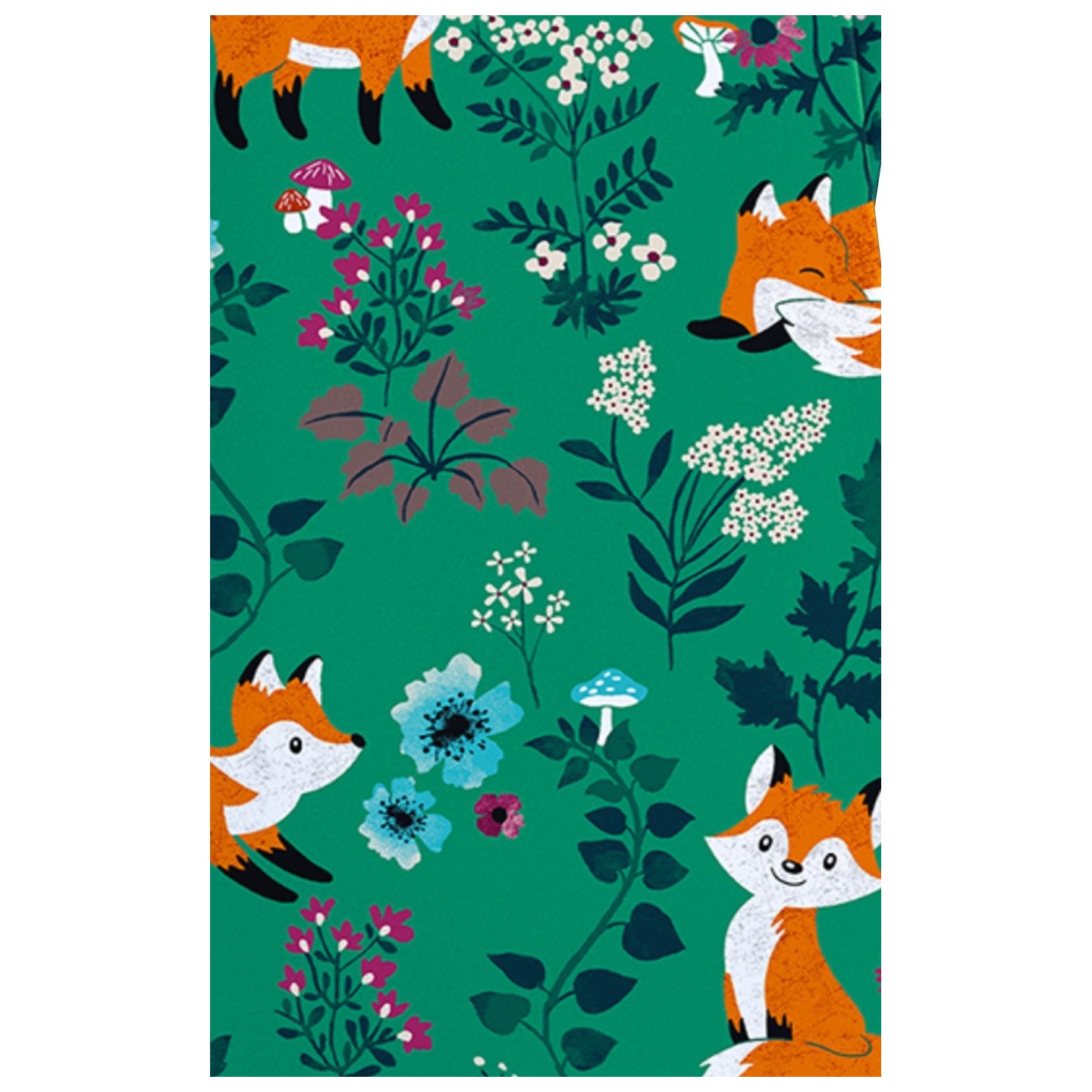 CK856 V-Neck 2 Pocket Print Top by Cherokee - Wild Fox