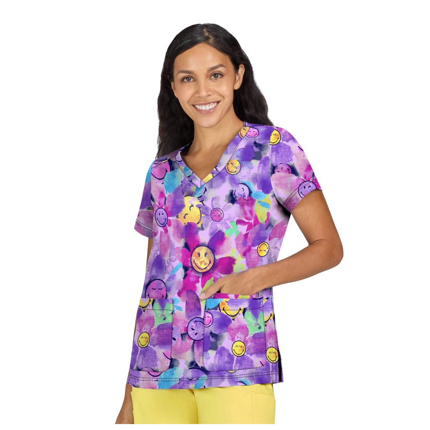 S102PR Smiley World Adoring Print Top by koi - Happy Daze